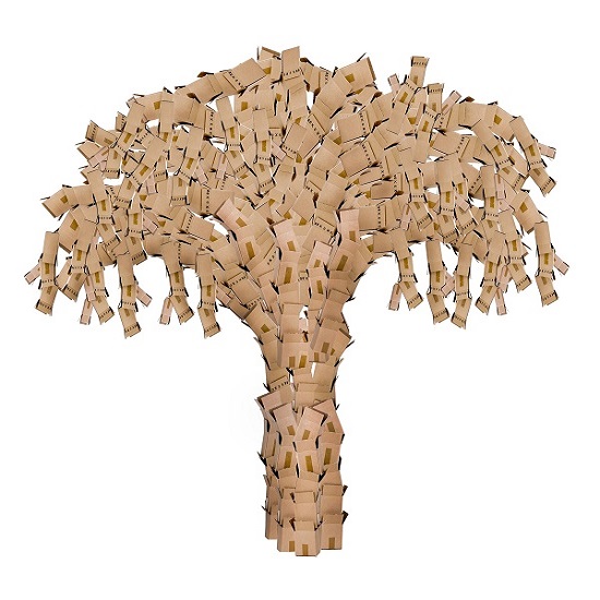 Cardboard Box Tree